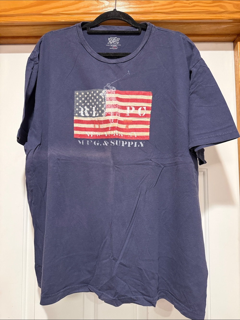Polo by Ralph Lauren Navy American Flag Graphic Short Sleeve Tee